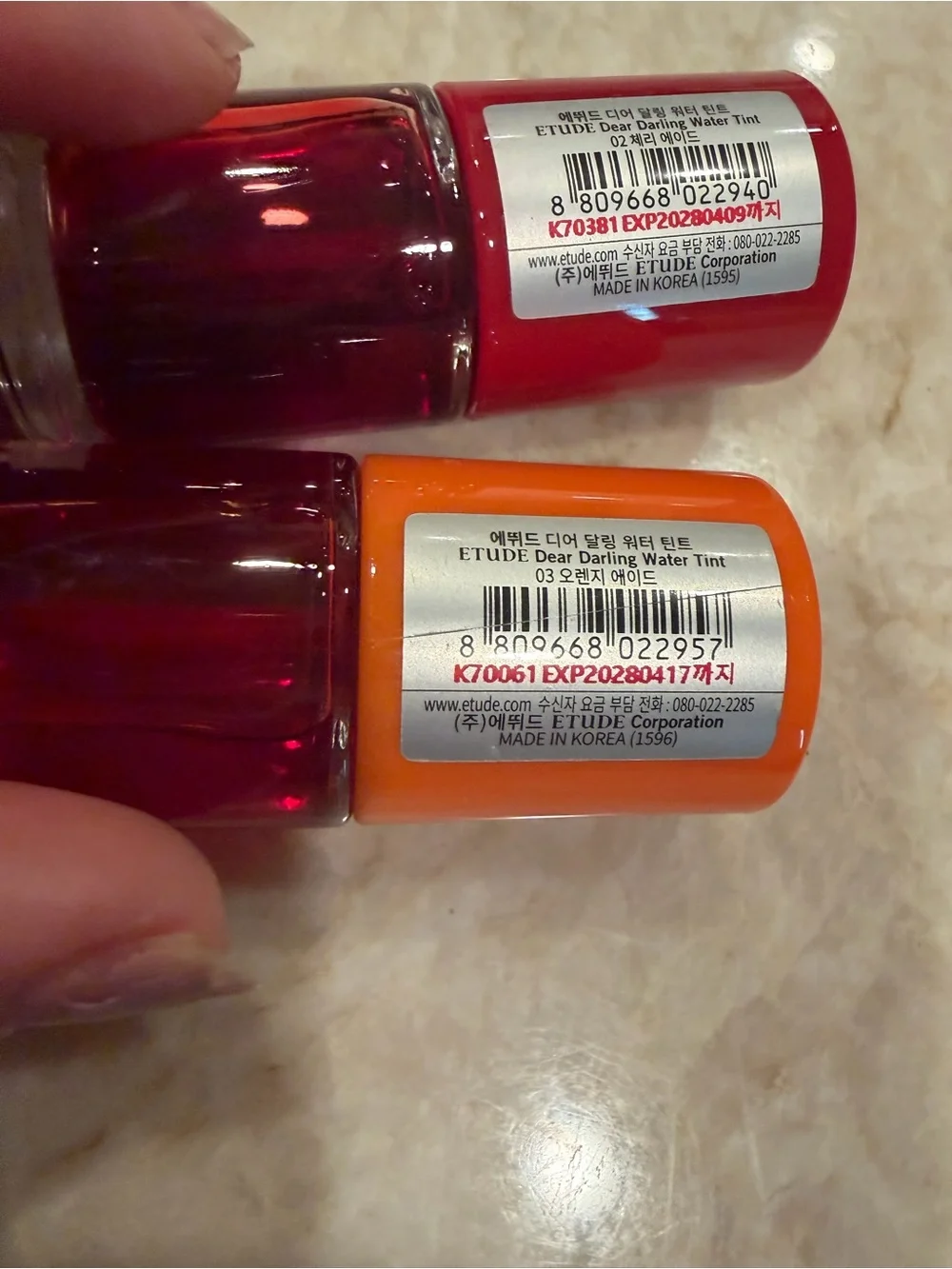 Etude Watertint lip stains NEW -2